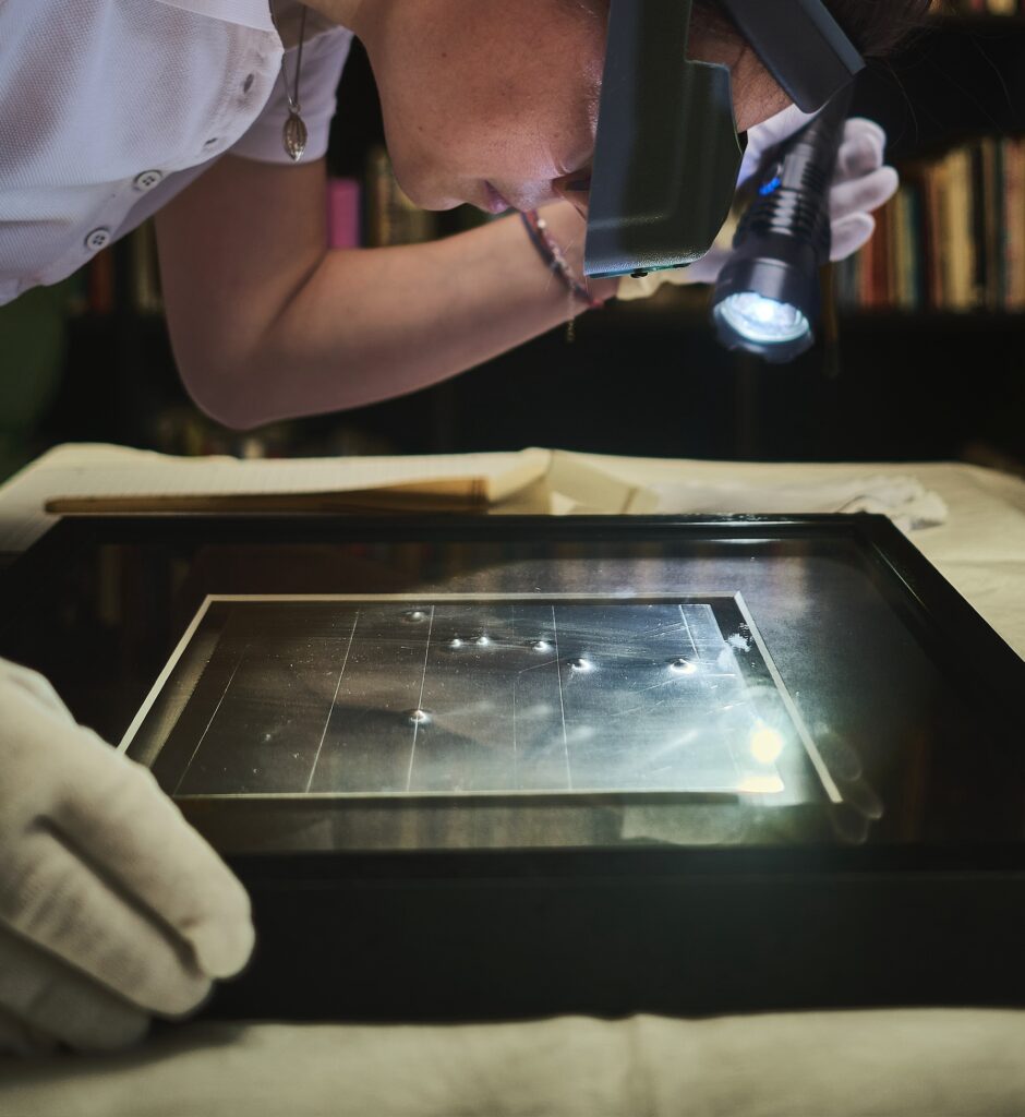 Valutazione e consulenza. Analisi ravvicinata di un dipinto moderno per la valutazione dello stato di conservazione, Torino. restauro dipinti, valutazione e consulenza